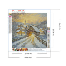 Load image into Gallery viewer, Snow Village 30*30CM (canvas) Full Round Drill Diamond Painting
