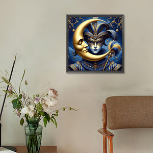 Abstract Crescent Moon 30*30CM (canvas) Full Round Drill Diamond Painting