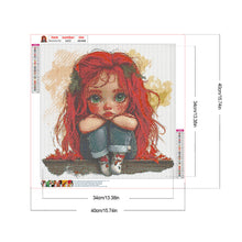 Load image into Gallery viewer, Cute Big Eyes Girl 40*40CM (canvas) Full Round Drill Diamond Painting
