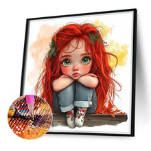 Load image into Gallery viewer, Cute Big Eyes Girl 40*40CM (canvas) Full Round Drill Diamond Painting
