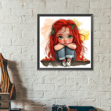 Load image into Gallery viewer, Cute Big Eyes Girl 40*40CM (canvas) Full Round Drill Diamond Painting
