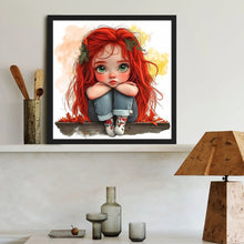 Load image into Gallery viewer, Cute Big Eyes Girl 40*40CM (canvas) Full Round Drill Diamond Painting
