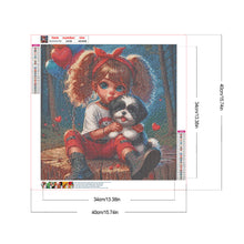 Load image into Gallery viewer, Cute Big Eyes Girl 40*40CM (canvas) Full Round Drill Diamond Painting
