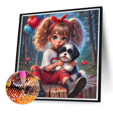 Load image into Gallery viewer, Cute Big Eyes Girl 40*40CM (canvas) Full Round Drill Diamond Painting
