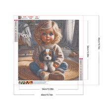 Load image into Gallery viewer, Cute Big Eyes Girl 40*40CM (canvas) Full Round Drill Diamond Painting
