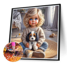 Load image into Gallery viewer, Cute Big Eyes Girl 40*40CM (canvas) Full Round Drill Diamond Painting
