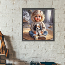 Load image into Gallery viewer, Cute Big Eyes Girl 40*40CM (canvas) Full Round Drill Diamond Painting
