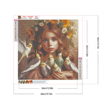 Load image into Gallery viewer, Cute Big Eyes Girl 40*40CM (canvas) Full Round Drill Diamond Painting
