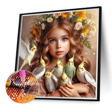 Load image into Gallery viewer, Cute Big Eyes Girl 40*40CM (canvas) Full Round Drill Diamond Painting
