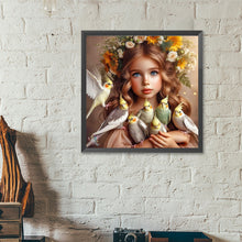 Load image into Gallery viewer, Cute Big Eyes Girl 40*40CM (canvas) Full Round Drill Diamond Painting
