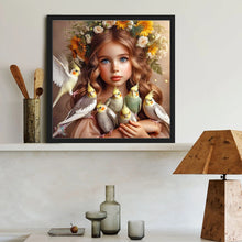 Load image into Gallery viewer, Cute Big Eyes Girl 40*40CM (canvas) Full Round Drill Diamond Painting
