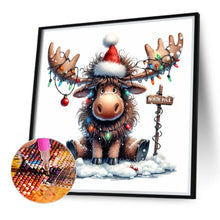 Load image into Gallery viewer, Christmas Deer 30*30CM (canvas) Full Round Drill Diamond Painting
