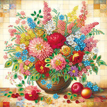 Load image into Gallery viewer, Colorful Flowers In A Vase 30*30CM (canvas) Partial Special-Shaped Drill Diamond Painting
