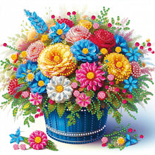 Load image into Gallery viewer, Colorful Flowers In The Basket 30*30CM (canvas) Partial Special-Shaped Drill Diamond Painting
