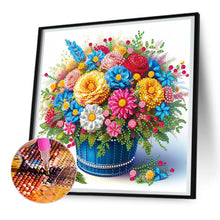 Load image into Gallery viewer, Colorful Flowers In The Basket 30*30CM (canvas) Partial Special-Shaped Drill Diamond Painting
