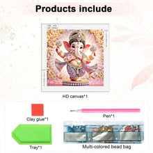 Load image into Gallery viewer, Ganesha Religion 30*30CM (canvas) Partial Special-Shaped Drill Diamond Painting
