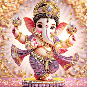 Ganesha Religion 30*30CM (canvas) Partial Special-Shaped Drill Diamond Painting