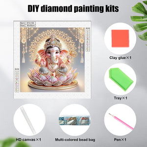 Ganesha Religion 30*30CM (canvas) Partial Special-Shaped Drill Diamond Painting