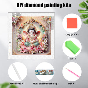 Ganesha Religion 30*30CM (canvas) Partial Special-Shaped Drill Diamond Painting