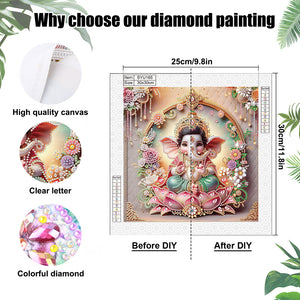Ganesha Religion 30*30CM (canvas) Partial Special-Shaped Drill Diamond Painting