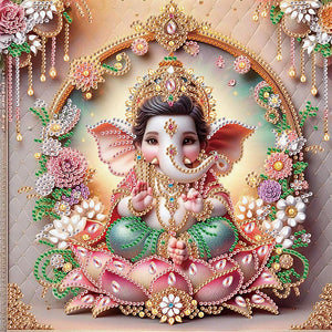 Ganesha Religion 30*30CM (canvas) Partial Special-Shaped Drill Diamond Painting
