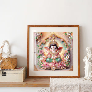 Ganesha Religion 30*30CM (canvas) Partial Special-Shaped Drill Diamond Painting