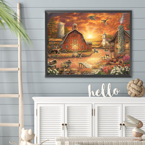 Rural House 40*30CM (canvas) Full Square Drill Diamond Painting