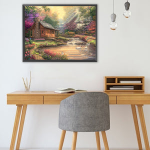 Rural House 40*30CM (canvas) Full Square Drill Diamond Painting