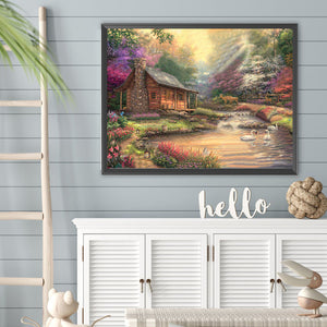 Rural House 40*30CM (canvas) Full Square Drill Diamond Painting