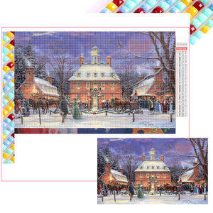 Castle 50*30CM (canvas) Full Square Drill Diamond Painting