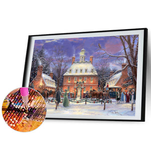 Castle 50*30CM (canvas) Full Square Drill Diamond Painting