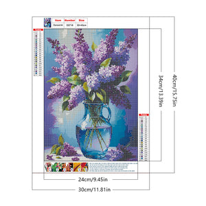 Lavender 30*40CM (canvas) Full Round Drill Diamond Painting