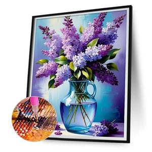 Lavender 30*40CM (canvas) Full Round Drill Diamond Painting