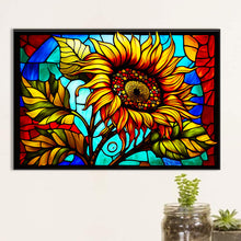 Load image into Gallery viewer, Stained Glass Sunflower 60*40CM (canvas) Full Round Drill Diamond Painting
