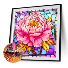 Load image into Gallery viewer, Stained Glass Peony 40*40CM (canvas) Full Round Drill Diamond Painting
