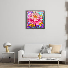 Load image into Gallery viewer, Stained Glass Peony 40*40CM (canvas) Full Round Drill Diamond Painting
