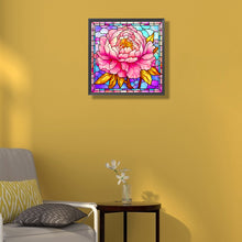 Load image into Gallery viewer, Stained Glass Peony 40*40CM (canvas) Full Round Drill Diamond Painting
