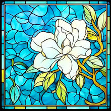 Load image into Gallery viewer, Stained Glass Jasmine 40*40CM (canvas) Full Round Drill Diamond Painting
