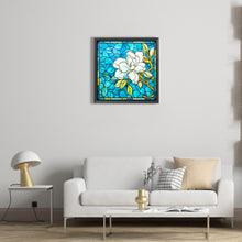 Load image into Gallery viewer, Stained Glass Jasmine 40*40CM (canvas) Full Round Drill Diamond Painting
