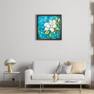 Stained Glass Jasmine 40*40CM (canvas) Full Round Drill Diamond Painting