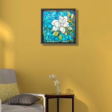 Load image into Gallery viewer, Stained Glass Jasmine 40*40CM (canvas) Full Round Drill Diamond Painting
