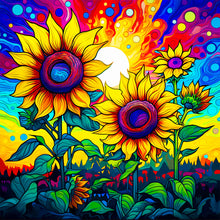 Load image into Gallery viewer, Colorful Sunflower 40*40CM (canvas) Full Round Drill Diamond Painting
