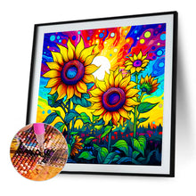 Load image into Gallery viewer, Colorful Sunflower 40*40CM (canvas) Full Round Drill Diamond Painting
