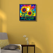 Load image into Gallery viewer, Colorful Sunflower 40*40CM (canvas) Full Round Drill Diamond Painting
