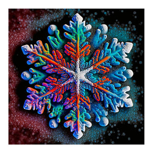 Winter Snowflakes 30*30CM (canvas) Full Round Drill Diamond Painting