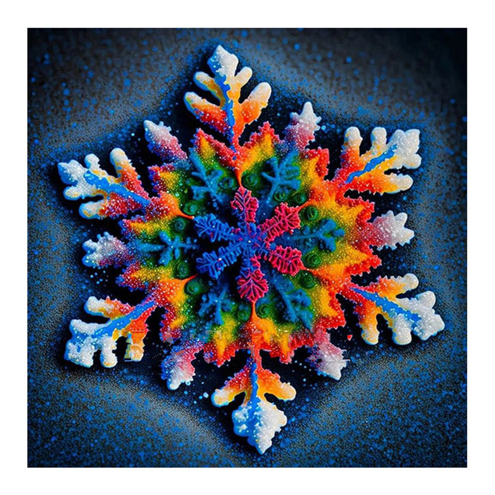 Winter Snowflakes 30*30CM (canvas) Full Round Drill Diamond Painting