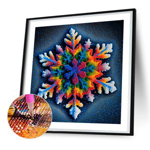 Winter Snowflakes 30*30CM (canvas) Full Round Drill Diamond Painting