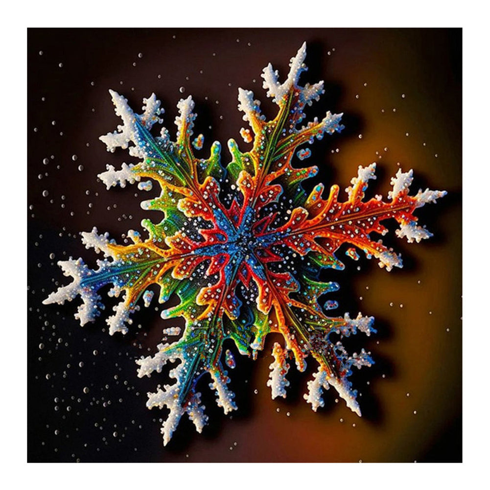 Winter Snowflakes 30*30CM (canvas) Full Round Drill Diamond Painting