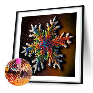 Winter Snowflakes 30*30CM (canvas) Full Round Drill Diamond Painting