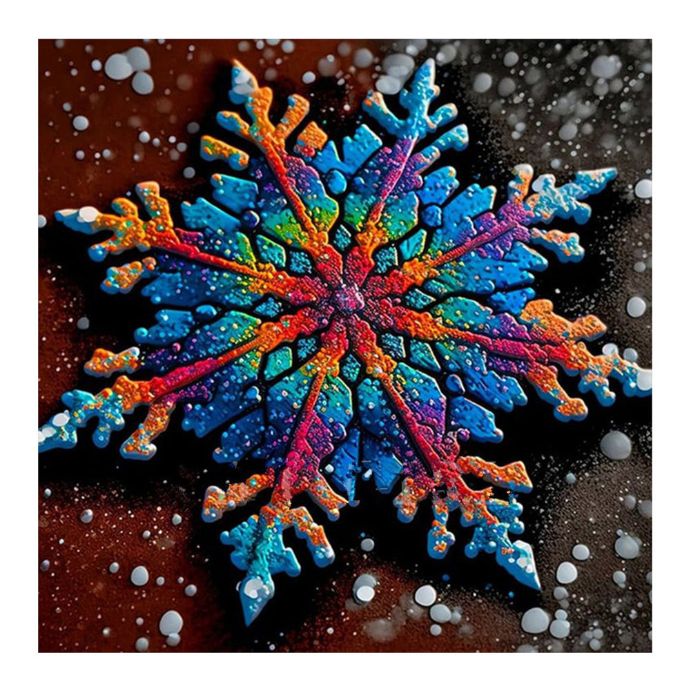 Winter Snowflakes 30*30CM (canvas) Full Round Drill Diamond Painting